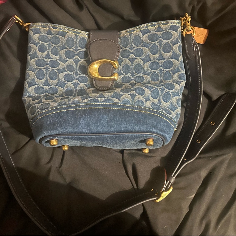 Stylish Blue and Gold Women's Bag